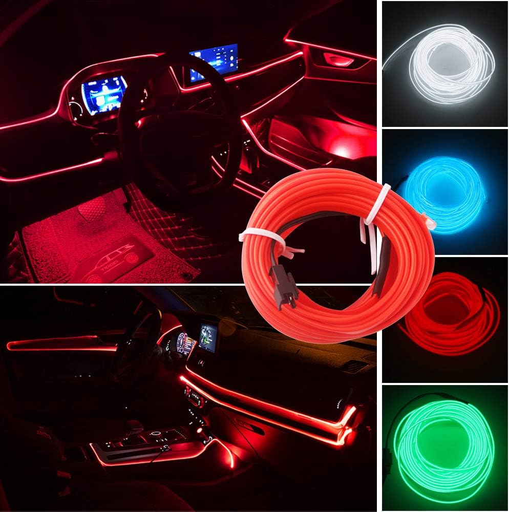 TW-011 _white🎁 CAR DOSE شريط اضاءة ليد التابلوه 3متر السيارة -(الابيض الجذاب) فواحةهدية