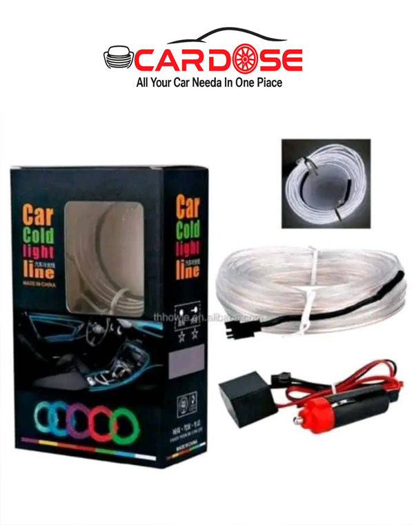 TW-011 _white🎁 CAR DOSE شريط اضاءة ليد التابلوه 3متر السيارة -(الابيض الجذاب) فواحةهدية
