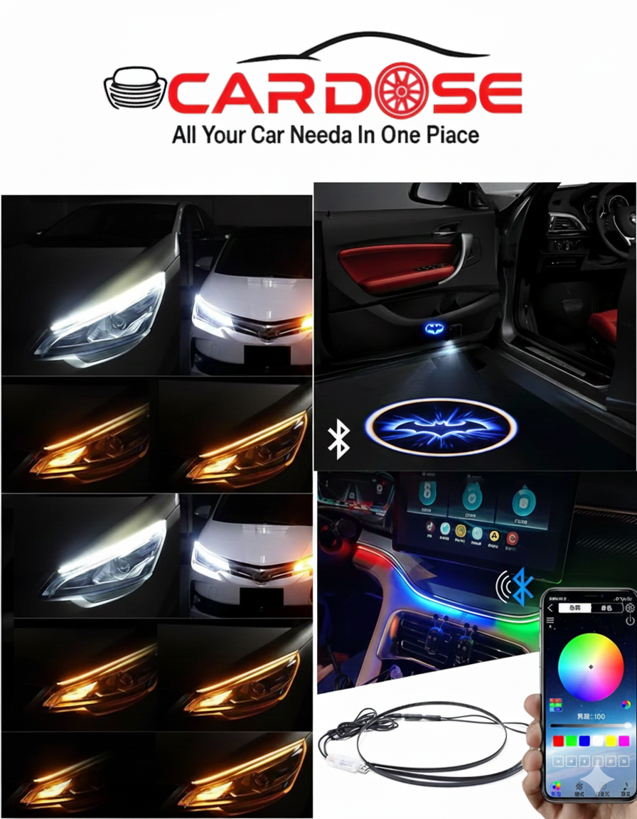 بوكس الإضاءة الفاخر من كاردوس 3 منتجات مع هدية CAR DOSE فواحة🎁 TW-007